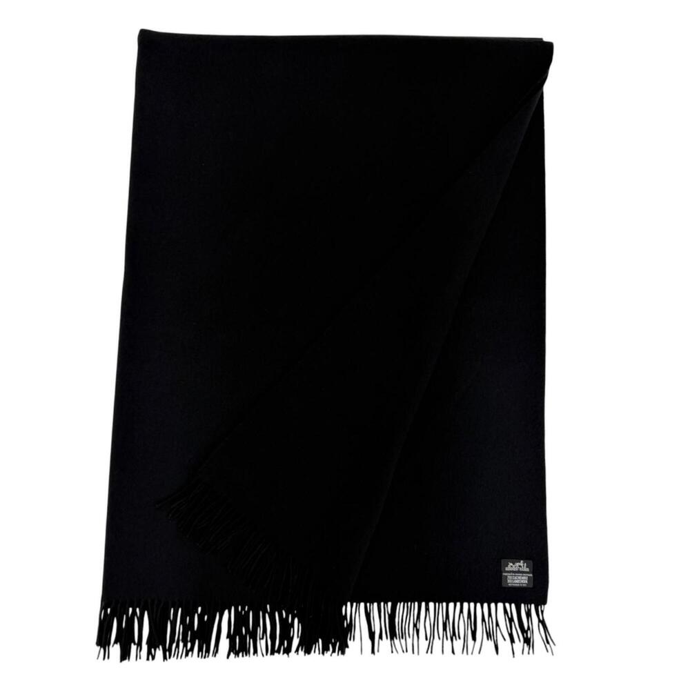 HERMES Authentic Black Scarf - Picture 2 of 8
